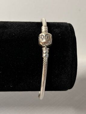 Pandora Silver Snake Chain Bracelet. Stamped. 7.5”. Classic snake chain style.